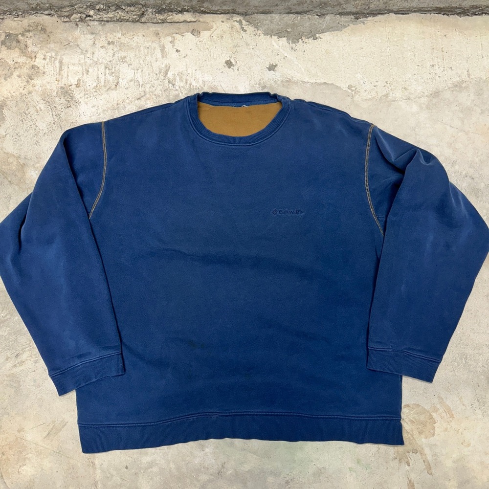 Columbia Sportswear Crewneck Sweatshirt Blue Cotton‎ Blend Large Active Outdoor